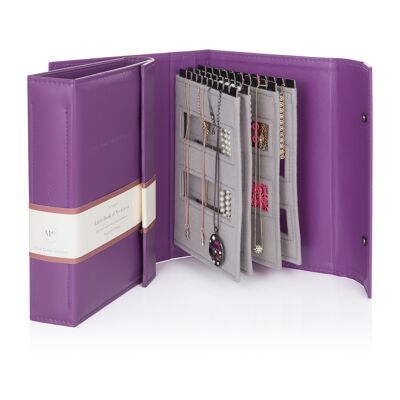 Petit Livre de Colliers Violet Rangement parfait pour les colliers