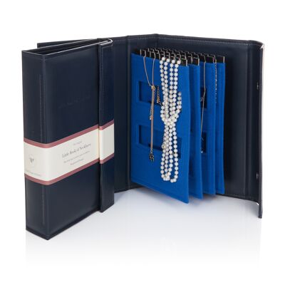 Petit Livre de Colliers Bleu Rangement parfait pour les colliers