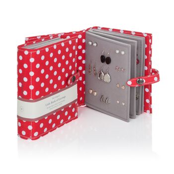 Petit livre de boucles d'oreilles Polka Dot Organisateur de boucles d'oreilles parfait. 1