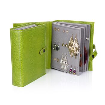 Petit livre de boucles d'oreilles Lime Organisateur de boucles d'oreilles parfait. 1