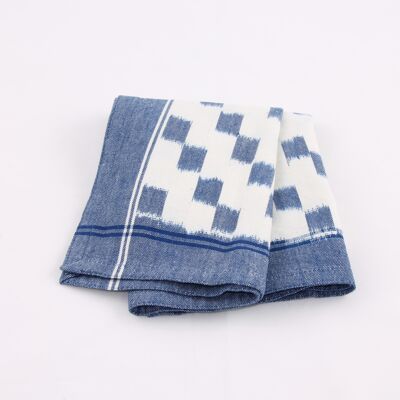 Handtuch handgewebtes Ikat-Blockmuster