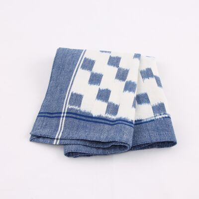 Towel handwoven ikat blockpattern