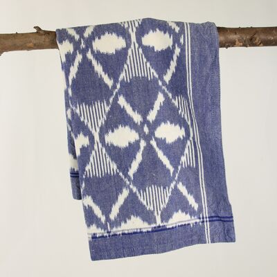 Towel handwoven ikat diamondpattern