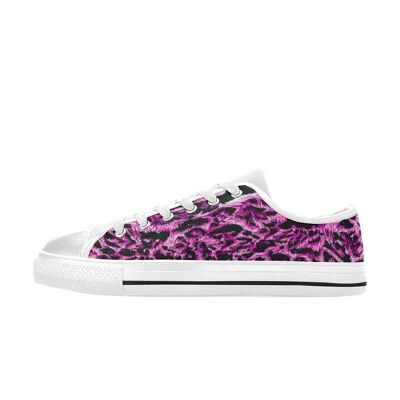 Lila Leopard Classic Sneakers Damen Schuh__US 7.5 / Weiß