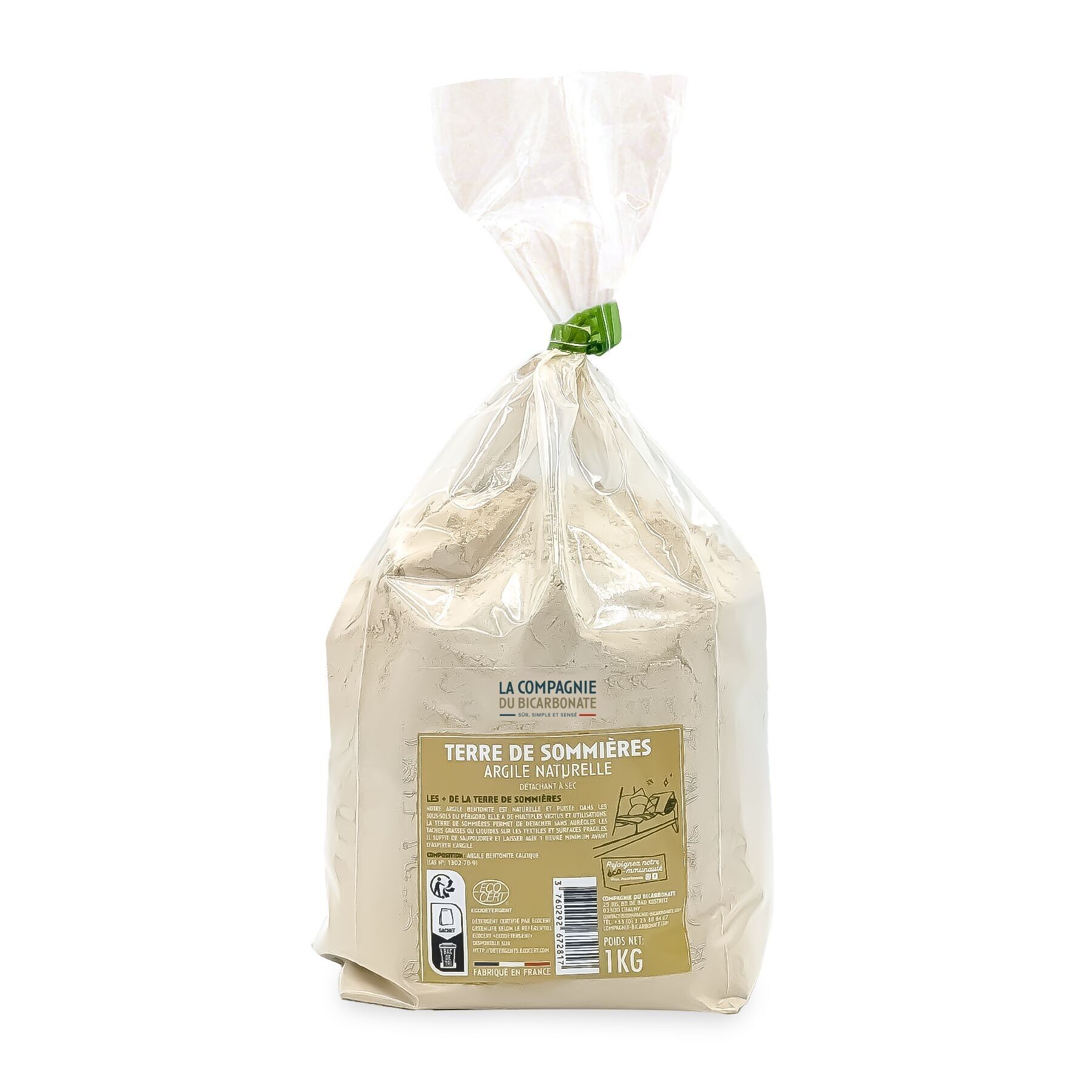 Argilla bentonitica naturale extrafine - 1kg (Terre de Sommières)