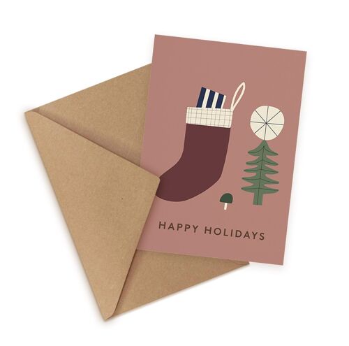 Happy Holidays Greeting Card, Eco-Conscious Card