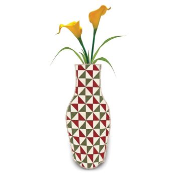 Vase en coton triangles