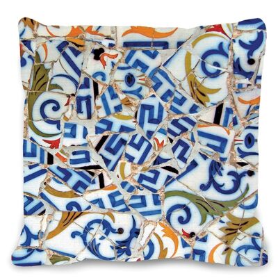 Blue Trencadis Cushion