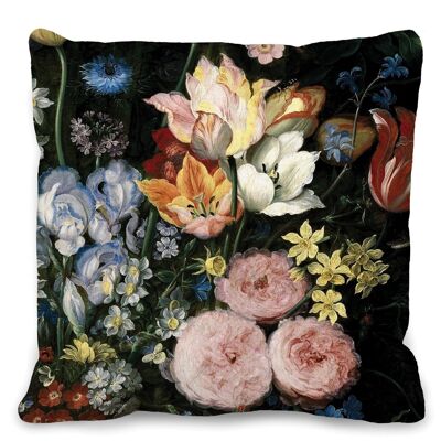 Baroque Flowers Throw Pillow