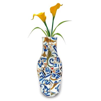 Vase en coton Trencadis bleu