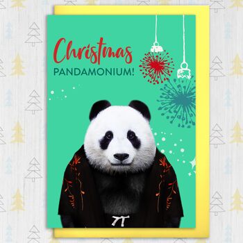 Panda Noël, carte de vœux : Noël Pandamonium (Animalyser) 3