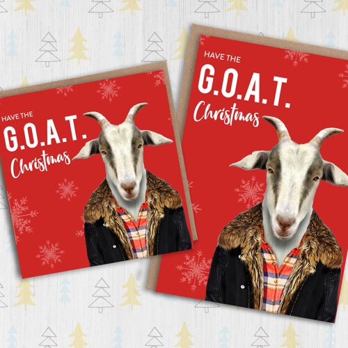 Goat Christmas, Holiday card: Greatest of All Time (G.O.A.T) Christmas (Animalyser)
