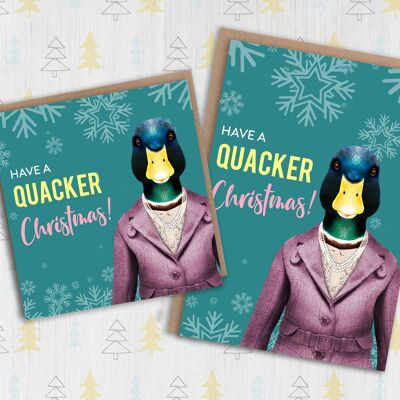 Enten-Weihnachten, Weihnachtskarte: Quacker-Weihnachten (Animalyser)