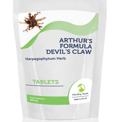 DEVILS CLAW Arthurs Herb Harpagophytum Compresse Confezione di Ricarica da 60 Compresse