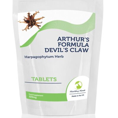 DEVILS CLAW Arthurs Herb Harpagophytum Tabletas 90 Tabletas Recambio Paquete