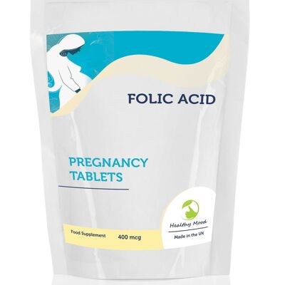 ACIDO FOLICO 400mcg Compresse Gravidanza Confezione Ricarica 500 Compresse