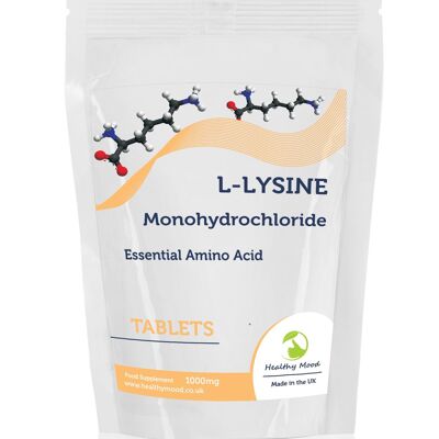 Monoclorhidrato de L-lisina 1000 mg comprimidos Paquete de recarga de 30 comprimidos