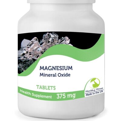 MAGNESIO Óxido Mineral 375 Mg Tabletas 30 Tabletas BOTELLA