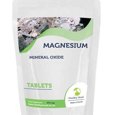 MAGNESIO Óxido mineral 375 Mg Tabletas 120 Tabletas Paquete de recarga