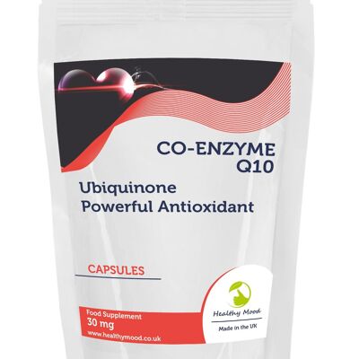 Coenzima Q10 30 mg Cápsulas Paquete de recarga de 90 cápsulas