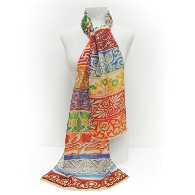 Silk foulard Borders