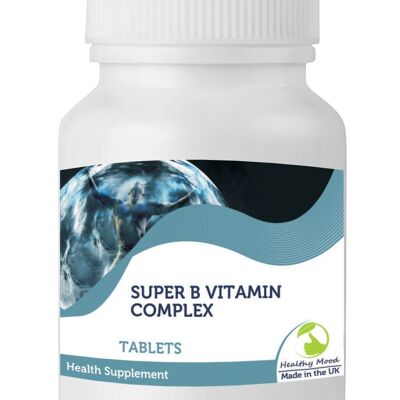 Comprimés de Complexe de Vitamines Super B 90 Comprimés FLACON