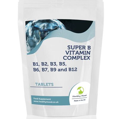 Super B Vitamin Complex Tablets Paquete de recarga de 60 tabletas
