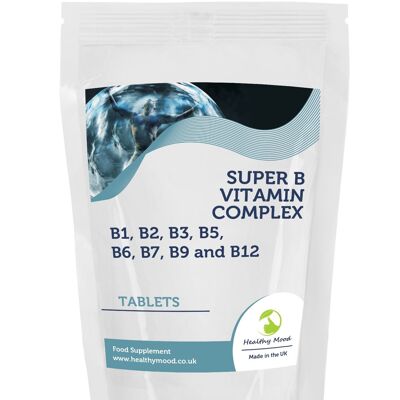 Super B Vitamin Complex Tablets Paquete de recambio de 1000 tabletas
