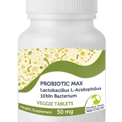ProBiotic MAX 10 Bln Bacteria Tablets Paquete de recarga de 120 tabletas
