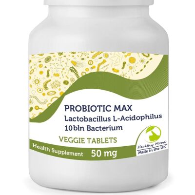 ProBiotic MAX 10 Bln Bacteria Tablets Paquete de recarga de 30 tabletas