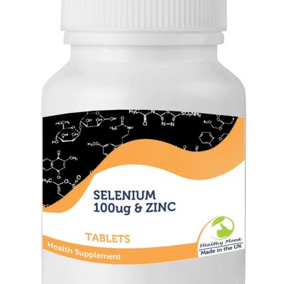 Tabletas de selenio y zinc Paquete de recarga de 120 tabletas