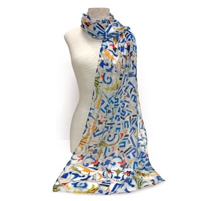 Trencads Seidenfoulard Blau