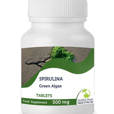 Spirulina 500mg Algae Tablets 180 Tablets Refill Pack