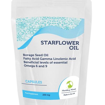 STARFLOWER OIL Borage Seed 250mg Capsules 1000 Capsules Refill Pack