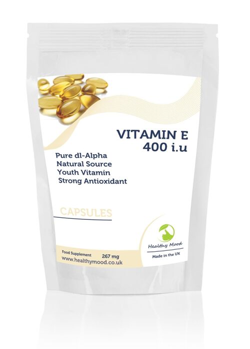 VITAMIN E 267mg 400iu Capsules 500 Capsules Refill Pack