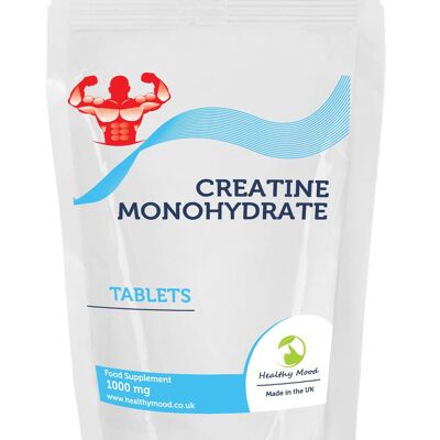 Monohidrato de creatina, tabletas de 1000 mg, paquete de recarga de 1000 tabletas