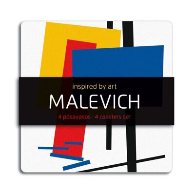 Set di 4 sottobicchieri Malevich