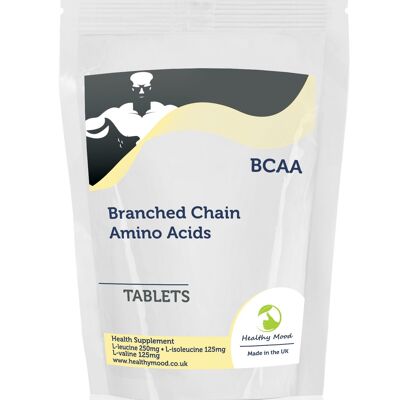 Tabletas de aminoácidos de cadena ramificada BCAA, paquete de recarga de 60 cápsulas