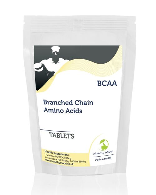 BCAA Branched Chain Amino Acid Tablets 500 Capsules Refill Pack