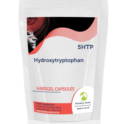 5HTP Hidroxitriptófano 50 mg Cápsulas Paquete de recambio de 500 cápsulas