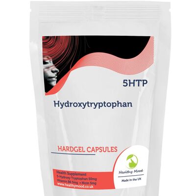 5HTP Hidroxitriptófano 50 mg Cápsulas Paquete de recarga de 1000 cápsulas