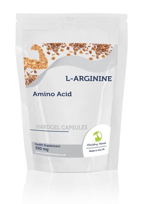 L-Arginine Amino Acid 500mg Capsules 60 Capsules Refill Pack