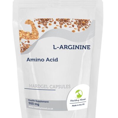 L-Arginine Amino Acid 500mg Capsules 90 Capsules Refill Pack