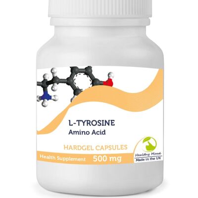 L-Tyrosine Amino Acid 500mg Capsules 30 Tablets BOTTLE