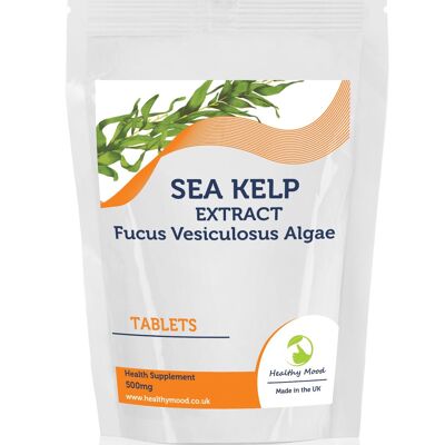 Extracto de algas marinas 500 mg comprimidos Paquete de recarga de 30 comprimidos