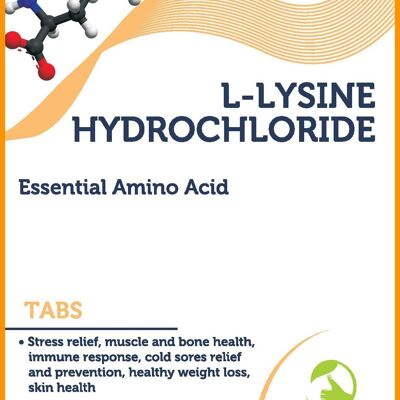 L-lysine Hydrochloride 500mg Amino Acid Tablets (1) 180 Tabs