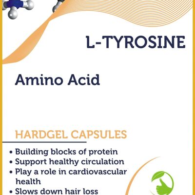 L-Tyrosine Amino Acid 500mg Capsules (1) 120