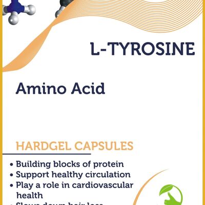 L-Tyrosine Acide aminé 500mg Capsules (1) 180