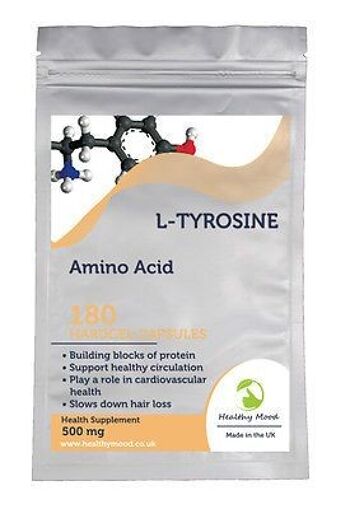 L-Tyrosine Acide aminé 500mg Capsules (1) 180 2