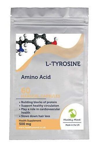 L-Tyrosine Acide aminé 500mg Capsules (1) 60 2